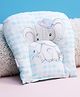 Babyhug 100% Cotton U Shape Pillow Digital Elephant Print- Light Blue