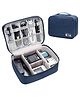 Uninest Universal Travel Accessories Organizer Bag for Cables, Chargers, Plugs, Phone, Tablet, and Hard Disk, Compact Design (Dark Blue)