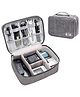 Uninest Universal Travel Accessories Organizer Bag for Cables, Chargers, Plugs, Phone, Tablet, and Hard Disk, Compact Design (Grey)