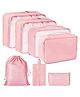 Uninest 7 Pcs Set Packing Cubes for Travel with Laundry Bag, Lightweight Luggage Organizers Bags for Clothes, Cosmetics, Underwear, Shoes for Men & Women (Pink)