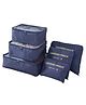 Uninest 6 Pcs Set Packing Cubes for Travel, Lightweight Luggage Organizers Bags for Clothes, Cosmetics, Underwear, Socks, Shoes, Toiletry for Men & Women (Dark Blue)