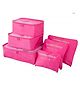 Uninest 6 Pcs Set Packing Cubes for Travel, Lightweight Luggage Organizers Bags for Clothes, Cosmetics, Underwear, Socks, Shoes, Toiletry for Men & Women (Pink)