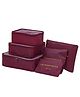 Uninest 6 Pcs Set Packing Cubes for Travel, Lightweight Luggage Organizers Bags for Clothes, Cosmetics, Underwear, Socks, Shoes, Toiletry for Men & Women (Wine Red)