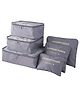 Uninest 6 Pcs Set Packing Cubes for Travel, Lightweight Luggage Organizers Bags for Clothes, Cosmetics, Underwear, Socks, Shoes, Toiletry for Men & Women (Grey)