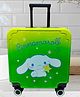 POLLO KLASSIK Small Cabin Suitcase (38 cm) 4 Wheels -Kids Hardside Luggage, Travel Luggage Expandable Suitcase with 4 Wheels TSA Lock. - Green