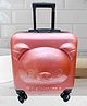 Pollo Klassik Cartoon Design Trolley Bag Suitcase with TSA Lock Spinner Wheels Travel Carry On Hand Cabin Luggage Trolley Bag with 4 Wheels, 360 Rotating Wheels- Pink