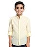Charchit Cotton Full Sleeves Solid Shirt - Lemon