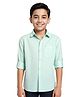 Charchit Cotton Full Sleeves Solid Shirt - Sea Green