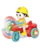 AKN TOYS Cartoon Moving Toys Electric Rotating Stunt Tricycle Toy Battery Operated Light and Sound - PACK OF 1- ( COLOR AND DESIGN MAY VARY)