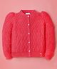 Cherry Crumble By Nitt Hyman Viscose Full Sleeves Self Designed Sweater - Fuchsia