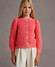 Cherry Crumble By Nitt Hyman Viscose Full Sleeves Self Designed Sweater - Fuchsia