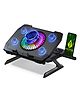 Archer Tech Lab, Squall 300 RGB Gaming Laptop Cooling Pad Stand with Aluminium Metal Grid, 5 Turbo Fans Dual USB Ports 7 Adjustable Angles Elevation Bracket & Phone Holder (Supports Upto 17