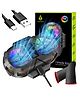 Archer Tech Lab Typhon Max Dual Fan Universal RGB Mobile Phone Cooler| Instant Cooling Thermal Conductive Base, Turbo Gaming Fan 5500 RPM, Digital Temp Screen, Adjustable Clip Claw, 2 Finger Sleeves