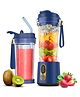HOMEBASIC R100 Portable Blender Juicer for Kitchen Smoothies Juices Shakes Crushing Ice Baby Food| 18000 RPM 300W Motor, 4000mAh Battery, 500 ml BPA-Free Food Grade Jar, Sharp SS Blades (Luxury Blue)