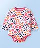 Doodle Poodle 100% Cotton Knit Full Sleeves  Floral Printed Onesie - White