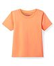 Babyhug Cotton Knit Half Sleeves Solid Color T-Shirt - Orange