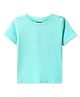Babyhug Cotton Knit Half Sleeves Solid Color T-Shirt - Aqua Blue