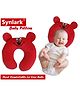 Synlark New Born Baby Soft Neck Pillow for Head Shaping - Dark Red