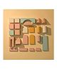 Playbox Wooden Building Blocks Toys Set (1 Years +) Imagination and Creativity | Mini & Large Blocks Set (Small)