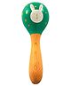 Playbox Wooden Non-Toxic Forest Rattle Toys for Kids | Discover Sounds and Explore Textures, Pack of 1 in Multicolor (Teal)