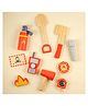 Playbox Wooden Marshall's Fire Rescue Tool Kit | Pretend Play Portable Fire Rescue Kit | 11 Pieces