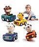 Kidology Press & Go Baby Animal Racing Cars - Push Friction Toy Vehicles for Toddlers 1-3, Perfect 1st Birthday Gift for Boys