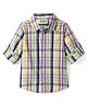 UCB Cotton Woven Full Sleeves Checks Shirt - Yellow