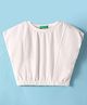 UCB Knit Half Sleeves Solid Top - Off White