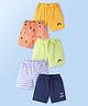 Doodle Poodle 100% Cotton Knit Knee Length Shorts With Rainbow & Air Balloon Print Pack of 5 - Multicolor