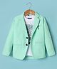 Dapper Dudes Full Sleeves Textured Blazer With One Step Up Text Printed Tee Set - Sea Green