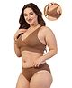 Zelena 90% Cotton 10% Elastane Non-Wired Maternity Nursing Bra With Adjuster - Brown