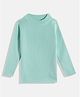 RVK Knit Streachable & Warm, Solid Abstract Printed Skivi Tee- Sea Green