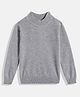 Femea Full Sleeves Solid Skivvy Sweater - Grey