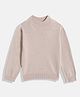 Femea Full Sleeves Solid Skivvy Sweater - Skin