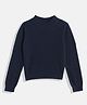 Femea Blended Full Sleeves Solid Stretchable Skivvy Sweater - Navy Blue
