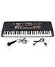 Domenico Electronic Digital Piano Keyboard 61 Keys- Multi-Function Portable Piano Keyboard Electronic Organ with Charging Function for Beginners - Black