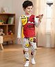 HoneyHap Disney Single Jersey Knit Full Sleeves Night Suit with Cars Graphics - Light Grey