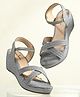 Stefens Shimmered Slip On Party Sandals - Grey