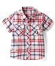 Babyhug Cotton Woven Half Sleeves Checkered Shirt - Red