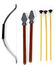 Nuage Mahabharata Bow Arrow & Spear Set - Brown & Black