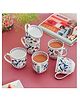 Magique by The Wishing Chair : Parrot Tulip Garden Fine China Set of 6 Mugs- 200 ml