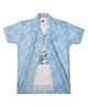 CAVIO Cotton Blend Half Sleeves Tropical Theme Printed Shirt With Tee - Sky Blue