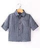 Rikidoos Full Sleeves Striped Shirt - Light Blue