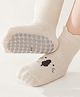Bembika Cotton Animal Face Designed Socks - White