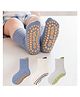 Bembika Cotton Pack Of 3 Self Designed & Striped Socks - Multi Colour