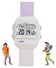 Spiky Square Shaped Colour Blocked Digital Sports Watch - Purple