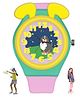 Spiky Dog Designed Colour Blocked Analogue Watch - Purple