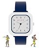 Spiky Colour Blocked Analog Watch - Blue