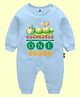 The Peppy Tend Monthly Birthday Theme 100% Cotton Full Sleeves Wonderful One Month Text Printed Romper - Blue