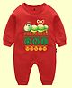 The Peppy Tend Monthly Birthday Theme 100% Cotton Full Sleeves Wonderful One Month Text Printed Romper - Red